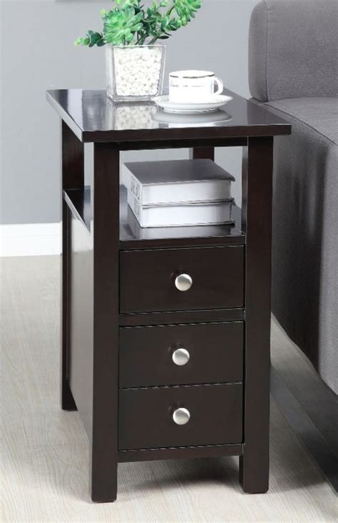 Our endless drawer table is a versatile crafted storage black end tables tall end tables modern end tables end table sets wood end tables end tables with storage sofa. Modern Narrow Dark Espresso Nightstand Wooden Side Table 2 ...