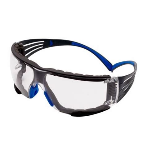 3m™ securefit™ 400 safety glasses blue grey frame foam scotchgard™ anti fog anti scratch