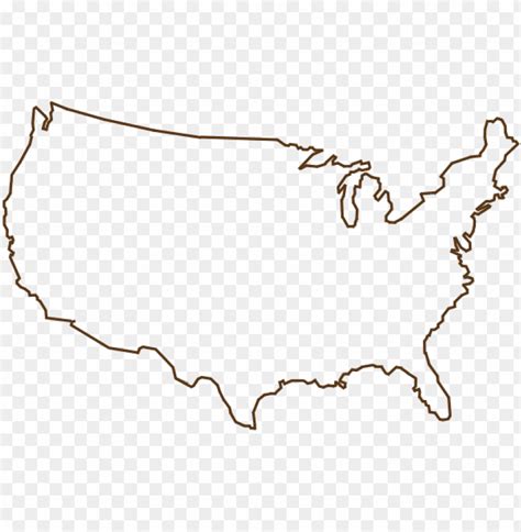 United States Outline Png Usa Map Outline Sv PNG Transparent With