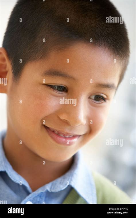 Portrait Of Boy Smiling Stock Photo Alamy