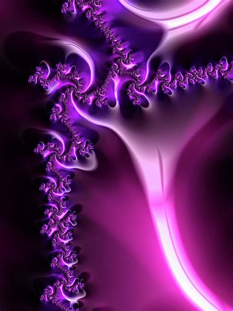 Purple Abstract Fractal Art Vertical Digital Art By Matthias Hauser