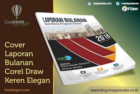 Download Desain Cover Laporan Bulanan Gratis Corel Draw Keren Elegan