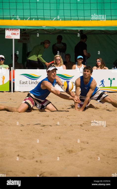Beach Volleyball Tournament Skegness Stock Photo Alamy