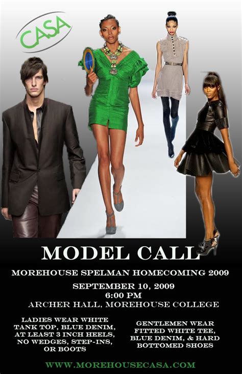 A Model Call Flyer I Did While At Morehouse For One Of My Shows Fall