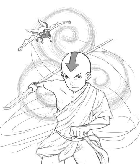Atla Aang And Momo By Rockingtheworld On Deviantart In 2023 Avatar