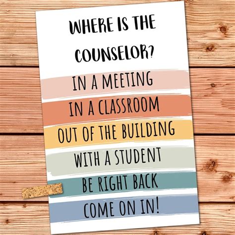 School Counselor Door Sign Where Is The Counselor Counseling Etsy