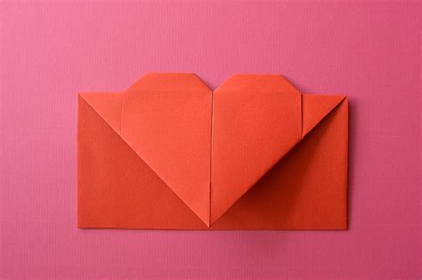 Origami Dia De São Valentim Envelope Coração
