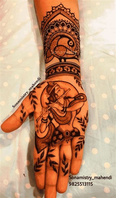 Krishna Mehndi Design Images Krishna Henna Design Ideas In 2021