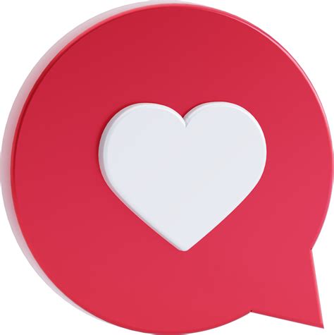 Heart Like Icon Love Post Social Media Notifications Isolated 23652027 Png