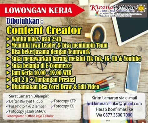 Situs ini memuat semua informasi lowongan kerja untuk area purwokerto dan sekitarnya. Lowongan Kerja Sales Konter Kirana Cellular Solo - INFO ...