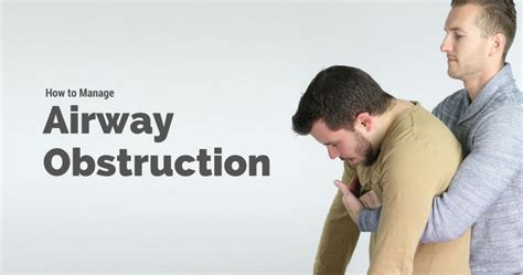 How To Manage Airway Obstruction Surefire Cpr