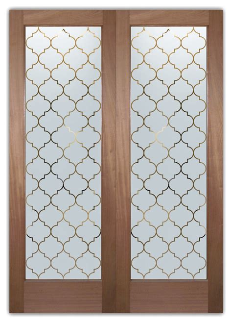 Interior Glass Doors Obscure Frosted Glass Ogee Ps Pair Eclectic