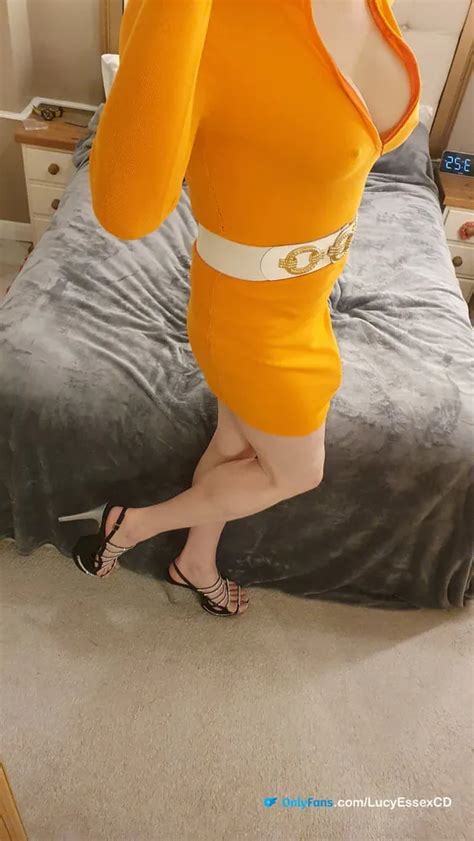 Tgirl Lucy In Orange Dress Pov Selfies 12 Pics Xhamster