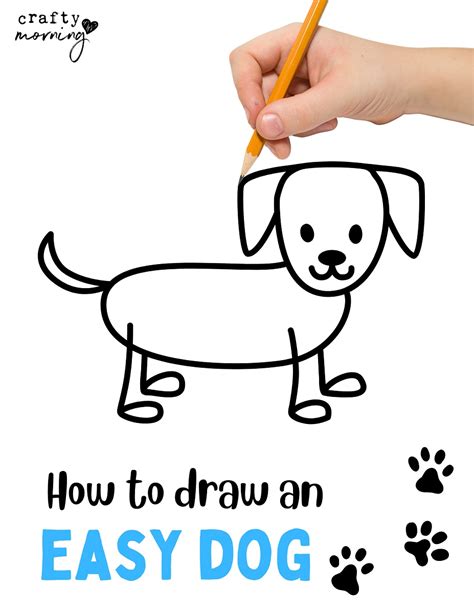 How To Draw A Dog Step By Step Drawing Tutorial For A Cute Cartoon Dog