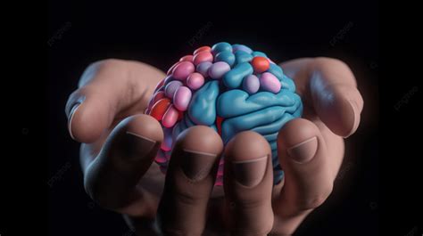 Fondo Modelo Tridimensional De La Anatomía Del Cerebro Fondo Examen