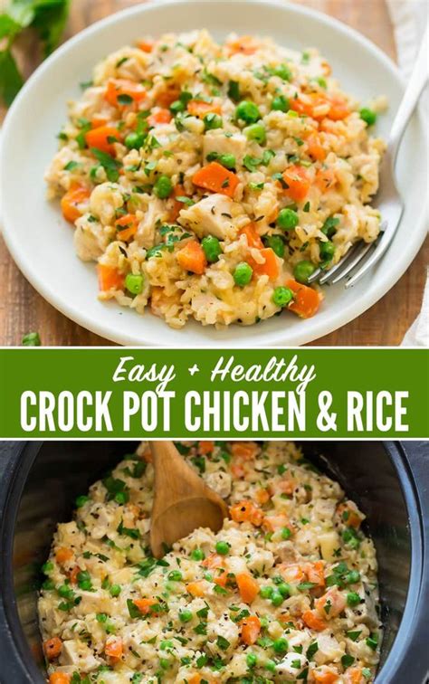Healthy Crock Pot Chicken And Rice Recipe Pello Food