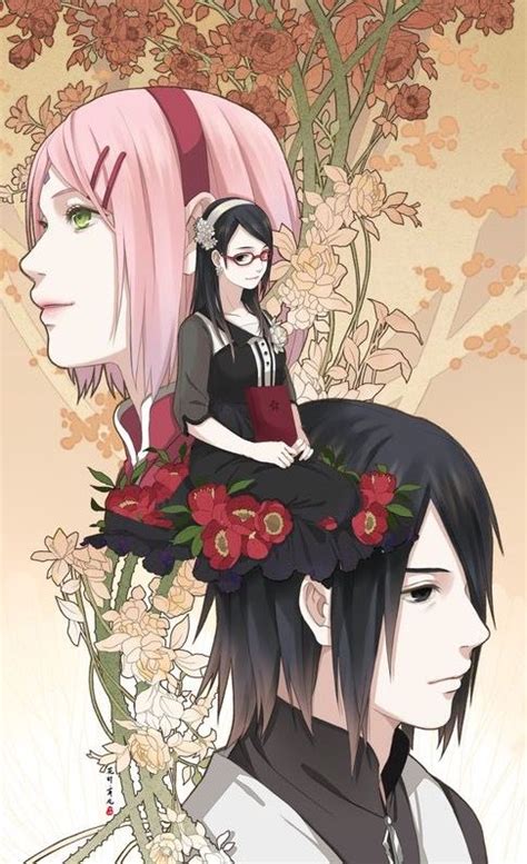 Sakura Sasuke And Their Daughter Naruto Naruto Shippuden Hình ảnh