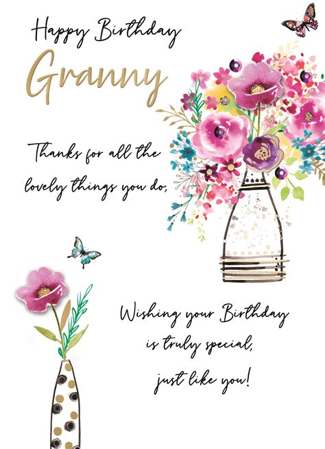 Granny Truly Special Embellished Birthday Greeting Card Cards
