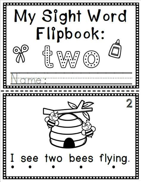 Sight Word Flip Book Flipbook Two Made By Teachers