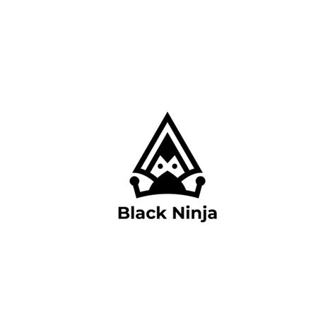 Premium Vector Black Ninja Logo Design