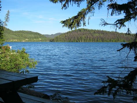 Eagle Island Resort - Lac de Roches, BC. The view from my campsite