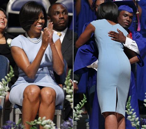 Michelle Obama Channels Jackie Kennedy In Baby Blue Dress And Pearls Photos Huffpost Life In