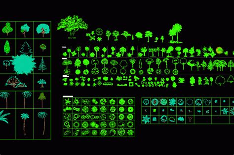 Trees Shrubs And House Plants 2d Dwg Block For Autocad Designscad