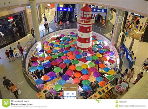 Over the top iconsiam or the glitzy emquartier and its helix quartier restaurant. Lighthouse And Umbrella Decoration In Terminal 21 Shopping ...