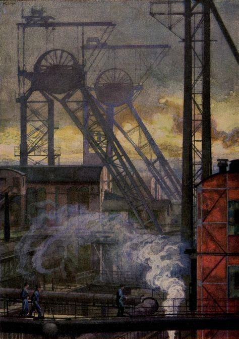 Westphalen Coal Mine 1922 Heinrich Kley Industrial Paintings