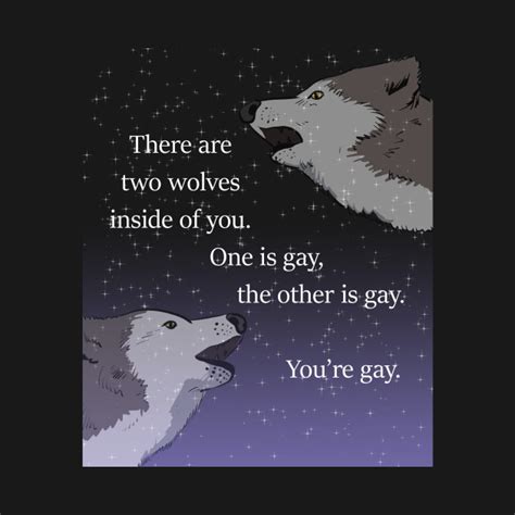 Two Wolves Of Gayness Pride T Shirt TeePublic