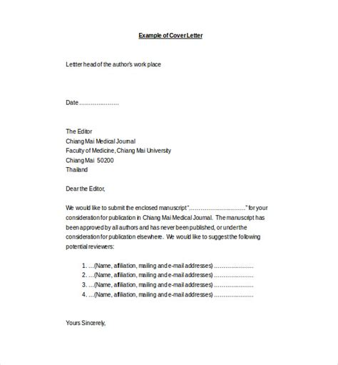 medical cover letter template   word