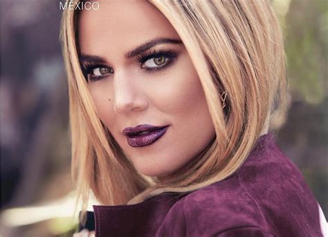 Khloe Kardashian Sizzles With Purple Lipstick On Glamour Mexico See