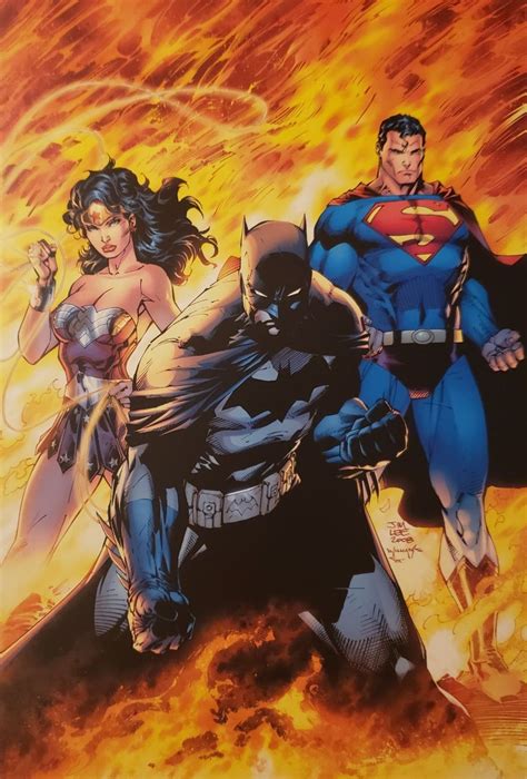 2 11x17 Jim Lee Dc Comics Art Prints In 2020 Dc Comics Art Dc Trinity Batman Superman Wonder