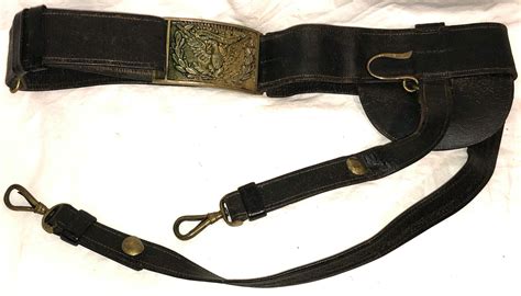 Civil War Union Officers Sword Belt In Superior Condition Perry
