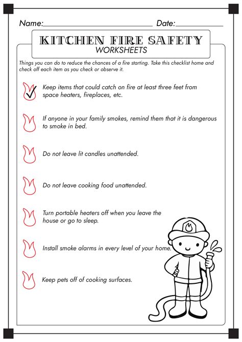 14 Kitchen Safety Worksheets