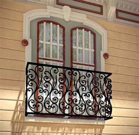 Outdoor Decorative French Balcony Balcony Railing Iron Balcony