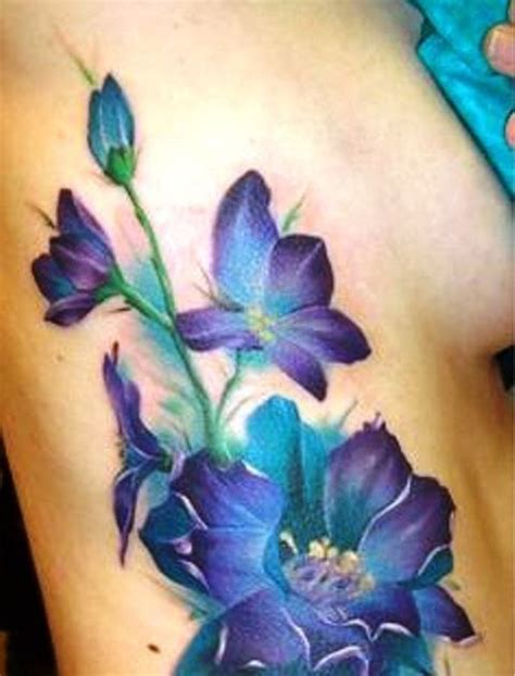 July Birth Flower Larkspur Tattoo Wiki Tattoo