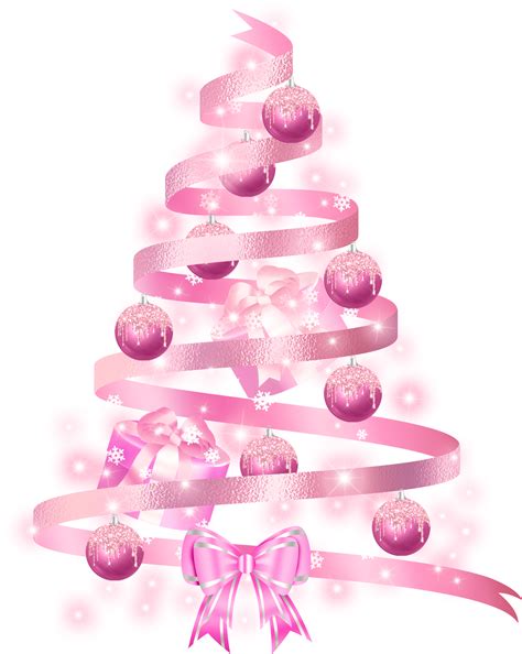 Pink Glam Ribbon Christmas Tree 13713915 Png