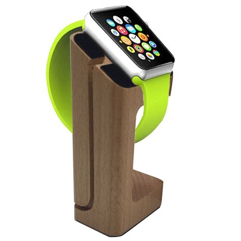 Iphone 5, iphone 6, iphone 7, iphone 8, iphone 8 plus, iphone x, iphone xs; Natural Wood Wooden Apple Watch Charging Dock Station ...