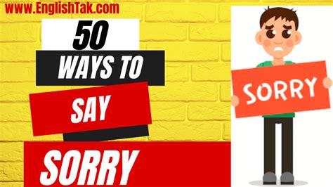 How To Say Sorry In English With Hindi 50 Ways To Say Sorry Etc