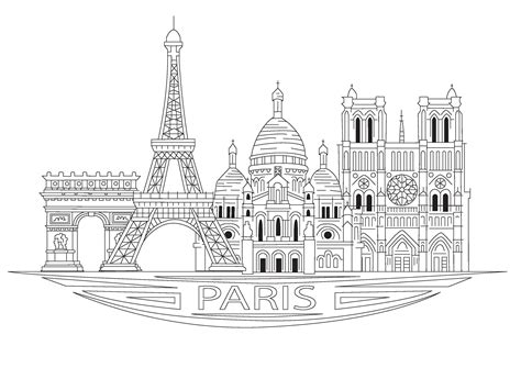 Paris Et Ses Principaux Monuments Coloriages Thématiques Pour Enfants