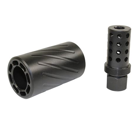 Ar 15 Muzzle Comp With Qd Blast Shield 9mm 12 X 28 Guntec Usa