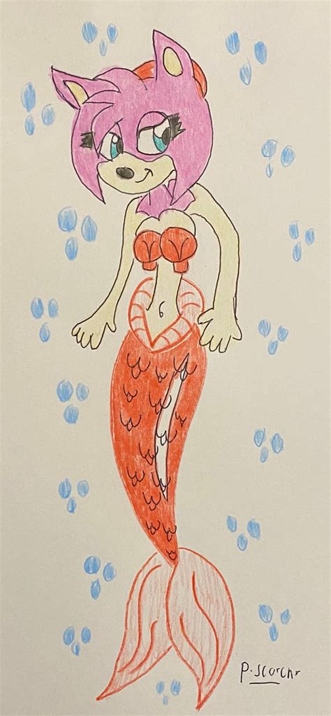 Mermaid Amy Rose By Pirate Scorcher On Deviantart
