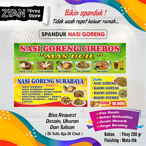 Jual Spanduk Banner Nasi Goreng Shopee Indonesia