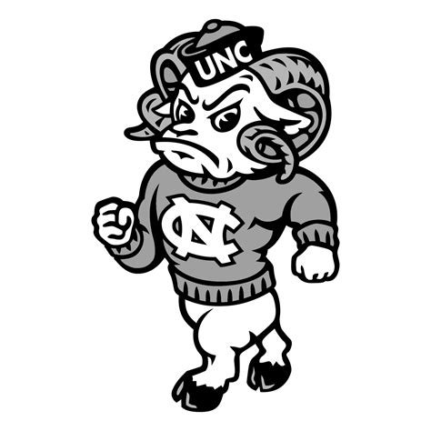 Unc Tar Heels Logo Black And White Brands Logos