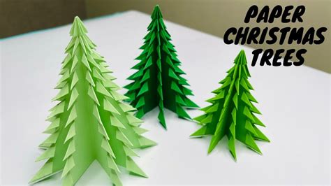 Paper Christmas Trees Easy Christmas Crafts Youtube