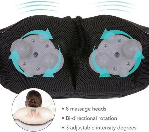 Marnur Mgs 412 Shiatsu Neck Shoulder Massager Electric Back Massage With Heat Deep Kneading