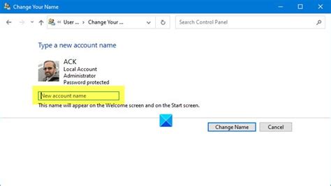 How To Change Sign In Account Name On Windows 10 Windows Central