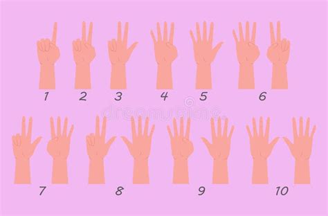 One Two Three Four Five Counting Finger Hands Stock Illustrations 220 One Two Three Four Five