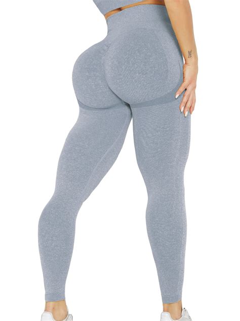 Qric Qric Women’s Seamless High Waisted Streamlined Contour Leggings Yoga Pants For Women Butt